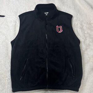 Ohio State Black Fleece Vest with Back Design